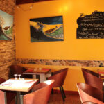 Interior room of the restaurant le Safran in Groix