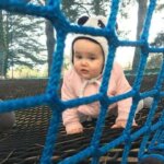 Baby in the nets at Parcabout de Groix