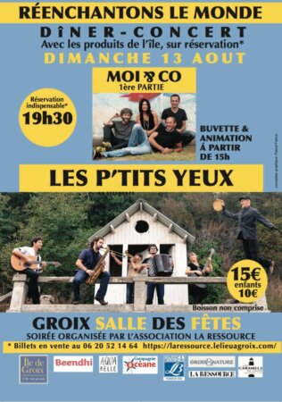 Dîner-Concert Les P'tits Yeux à Groix le 13 août 2017
